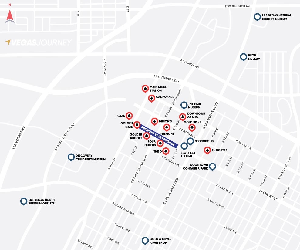 Downtown Las Vegas Map Las Vegas Maps VegasJourney Downtown Las Vegas Map Las Vegas Maps VegasJourney