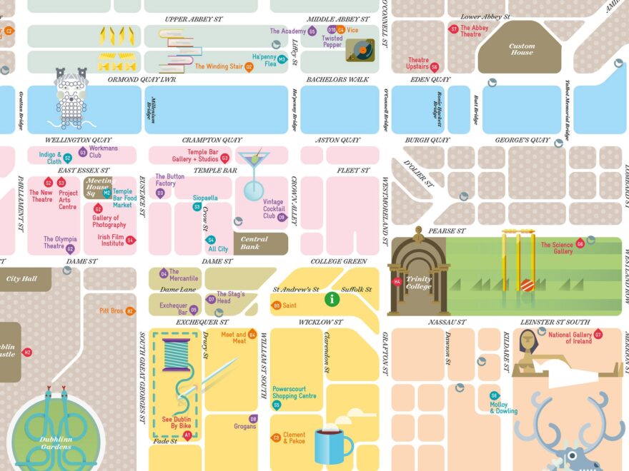 Dublin City As A Grid Map 2014 100 Archive