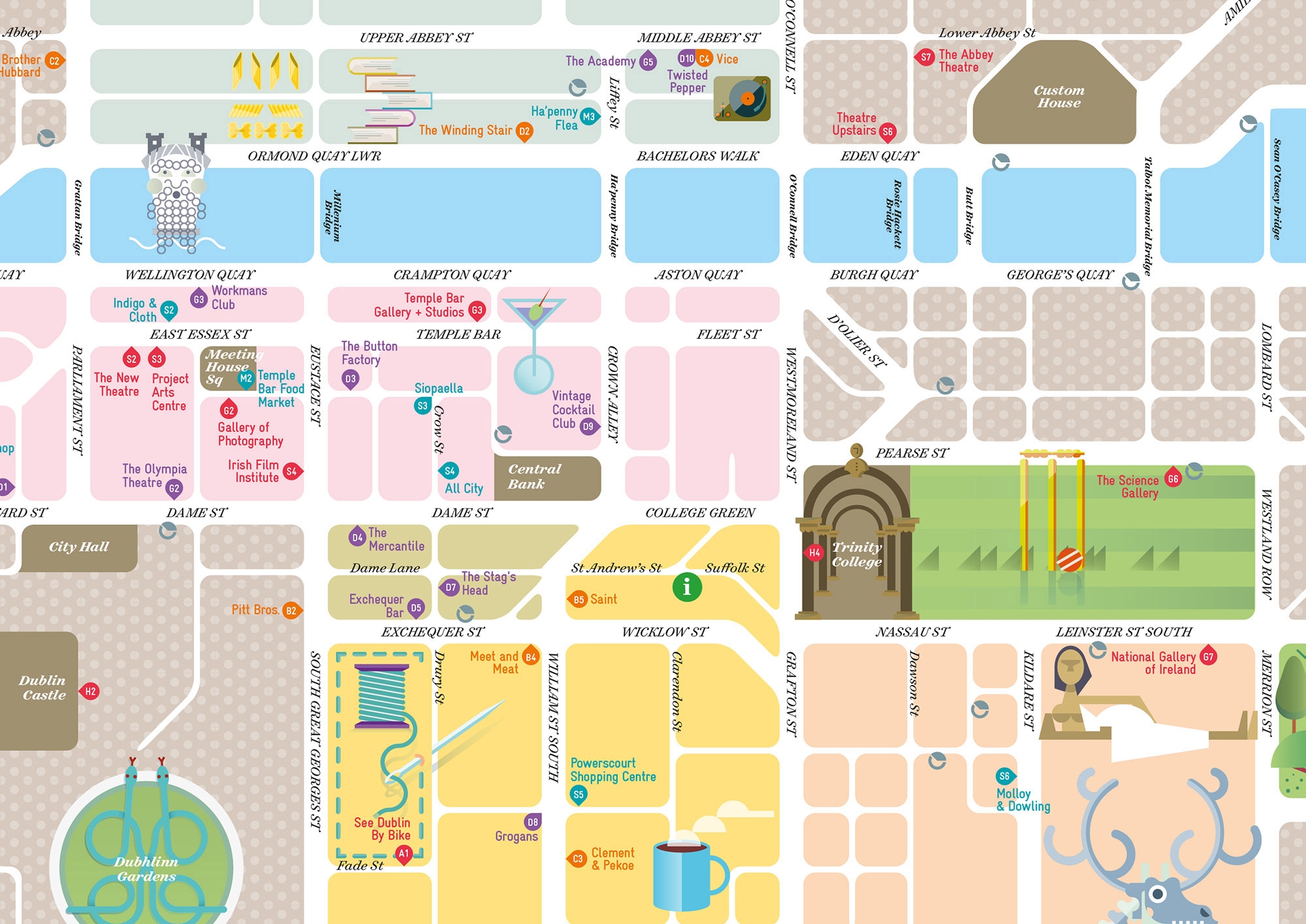 Dublin City As A Grid Map 2014 100 Archive