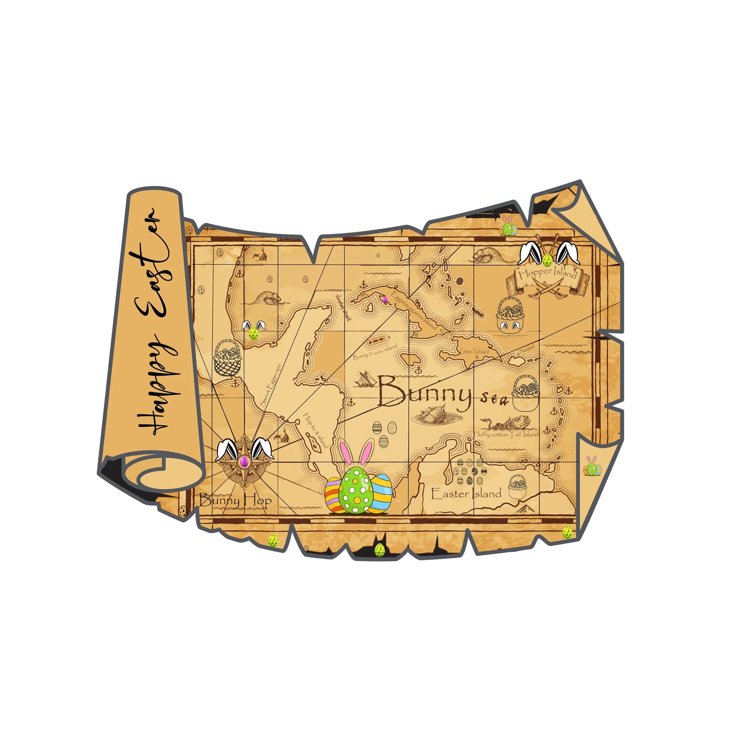 Easter Egg Hunt Treasure Map Svg Digital Download Cut File Easter Svg Png Easter Rabbit Svg Silhouette Clipart Treasure Map Svg Etsy