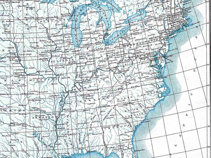 Eastern United States Map 1906 Gifex