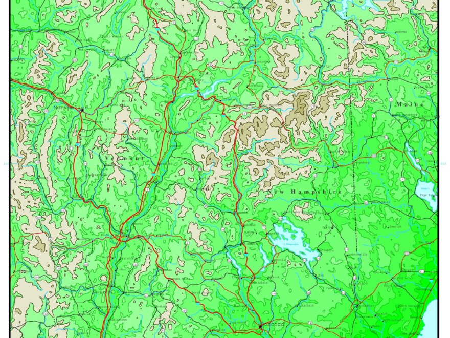 Elevation Contour Map Of New Hampshire