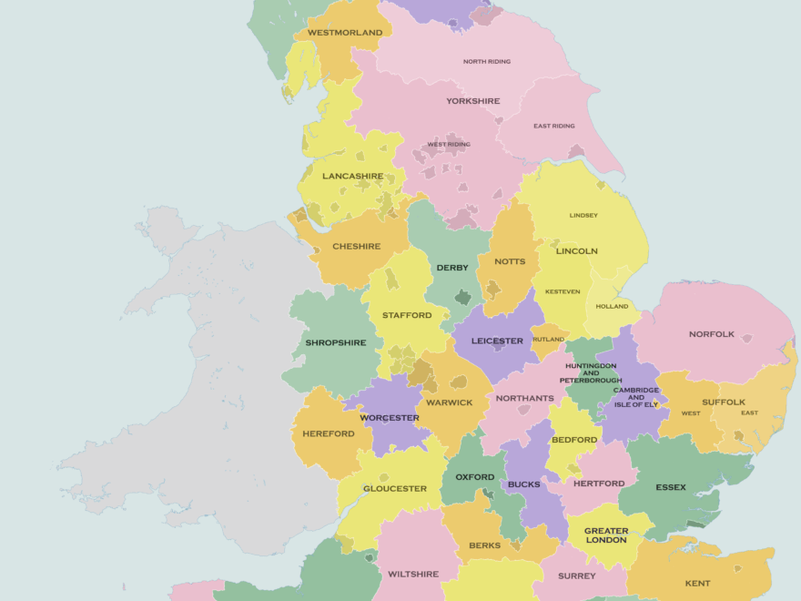 England Map Guide Of The World