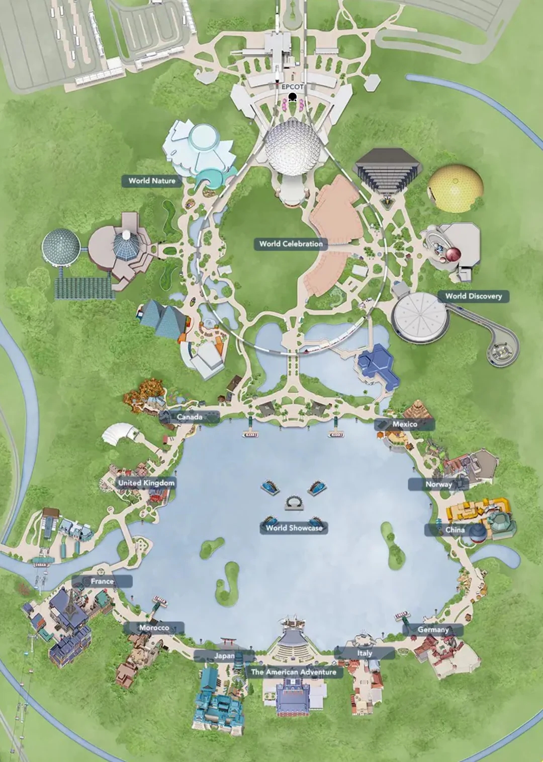 Printable Map Of Epcot 2025