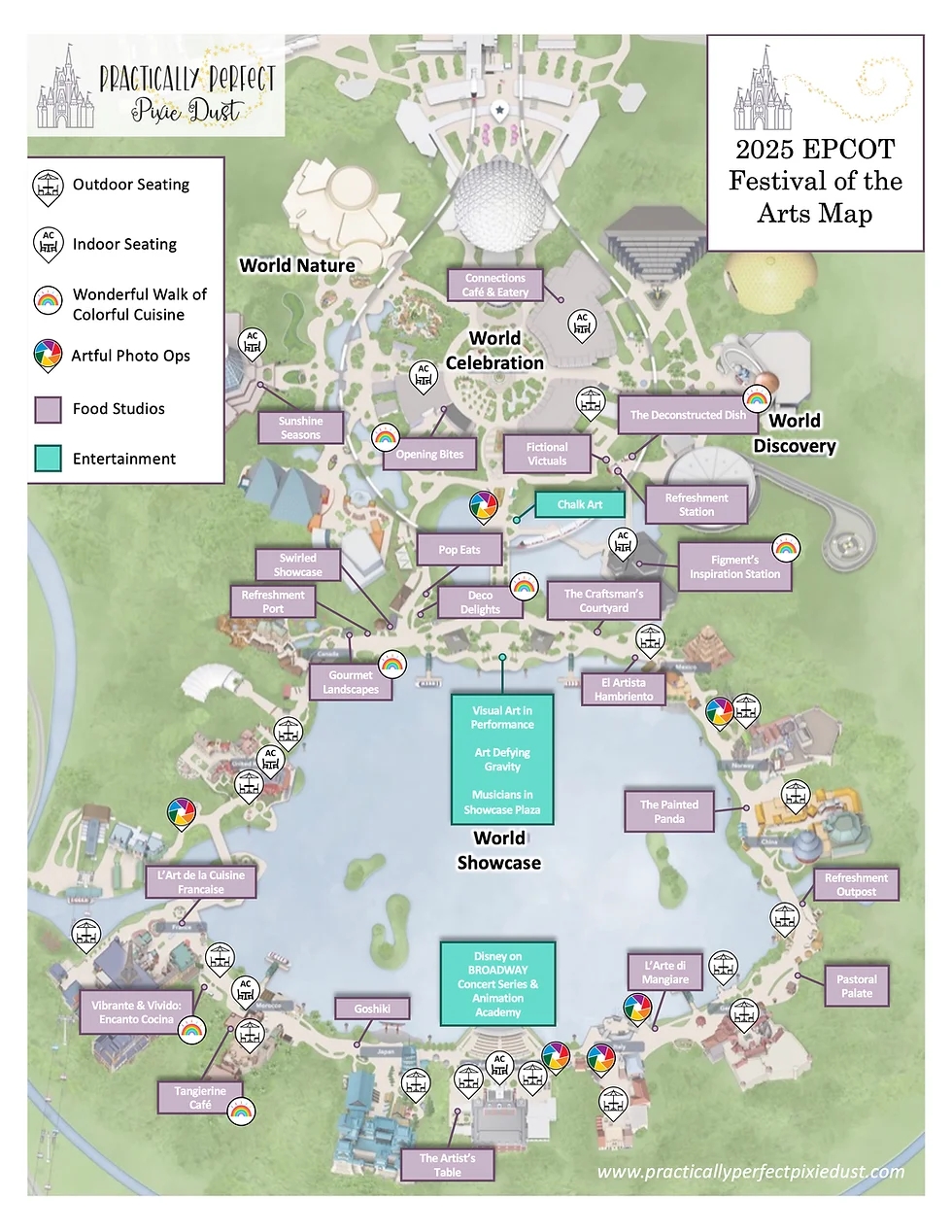 Epcot Printable Map 2025