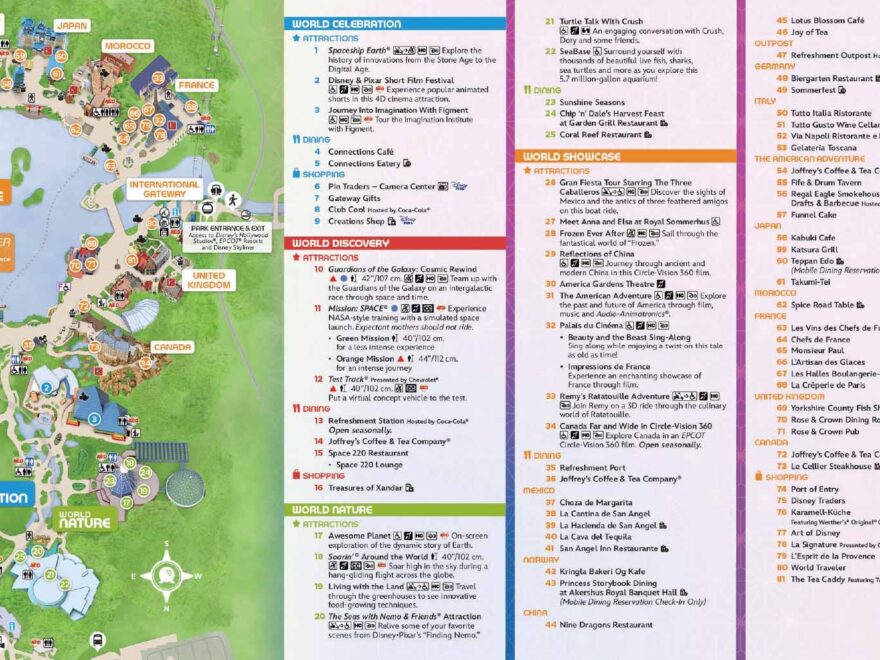 EPCOT Map Mickey Central Worksheets Library