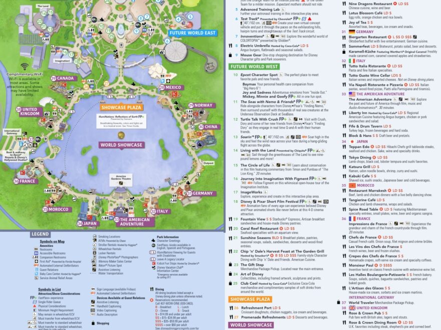 Epcot Map Orlando Ontheworldmap