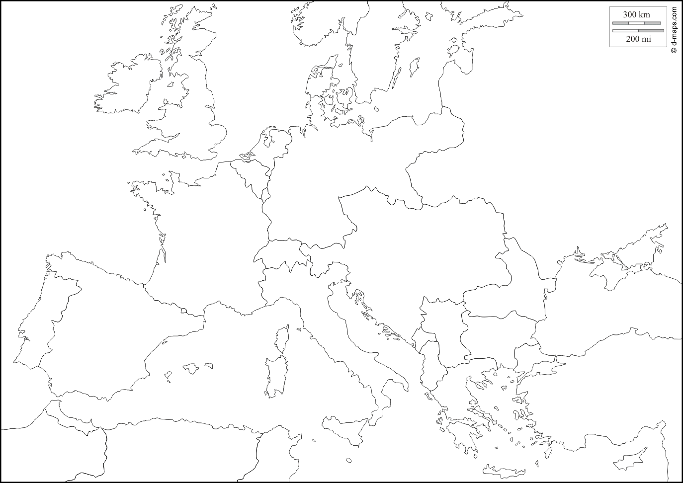 Map Of Europe 1914 Printable