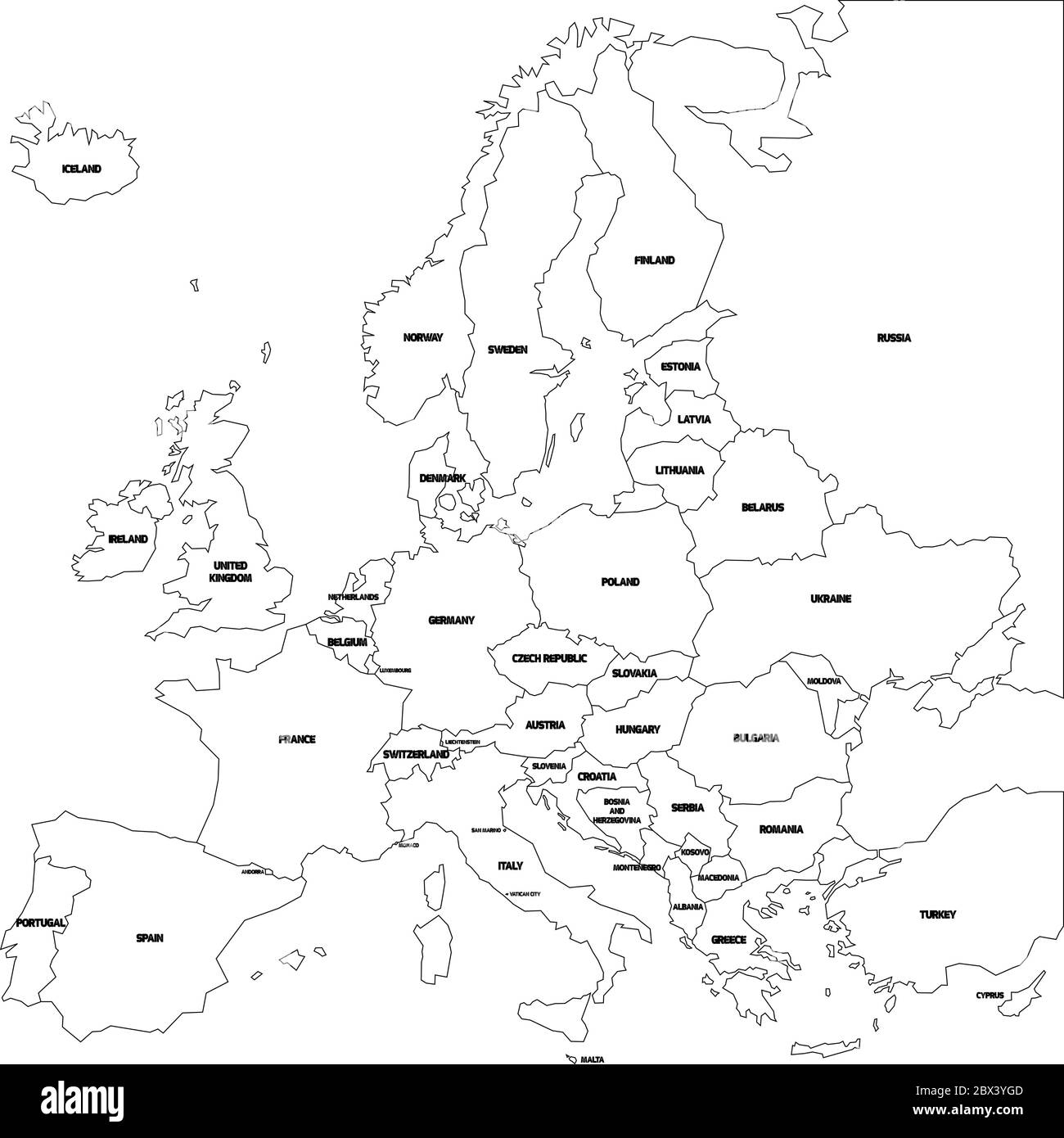 Europe Map Blank Printable Europe Map Blank Printable