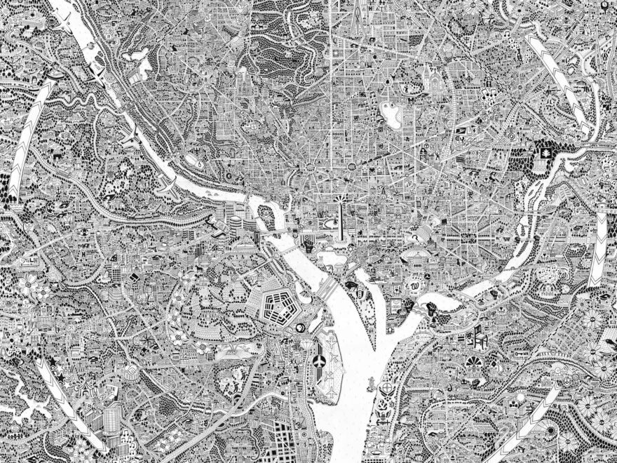 Explore The DMV Gareth Fuller s Map Art Of Washington D C