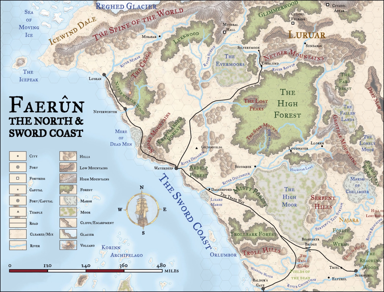 Faer n Sword s Coast Maps A Piece Of The Forgotten Realms Enormous Cake thecreaturecodex On Tumblr