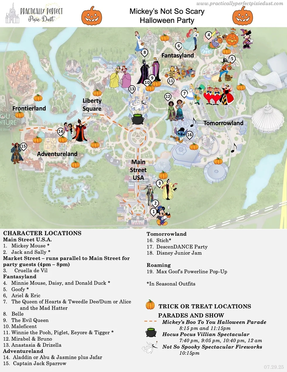 Magic Kingdom Printable Map 2025