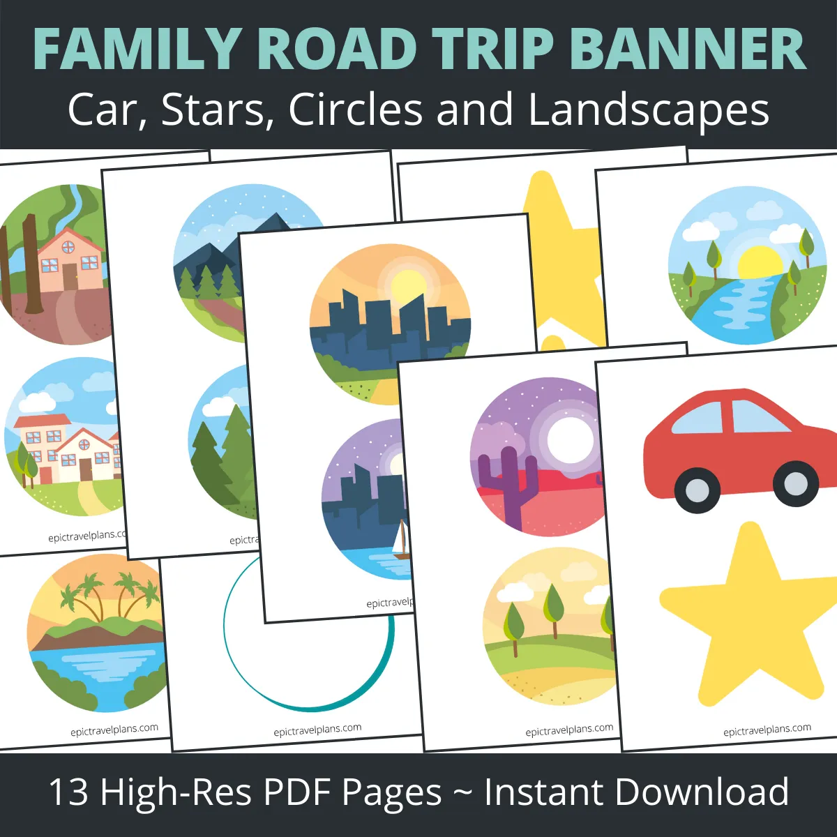 Road Map Outline For Kids Printable