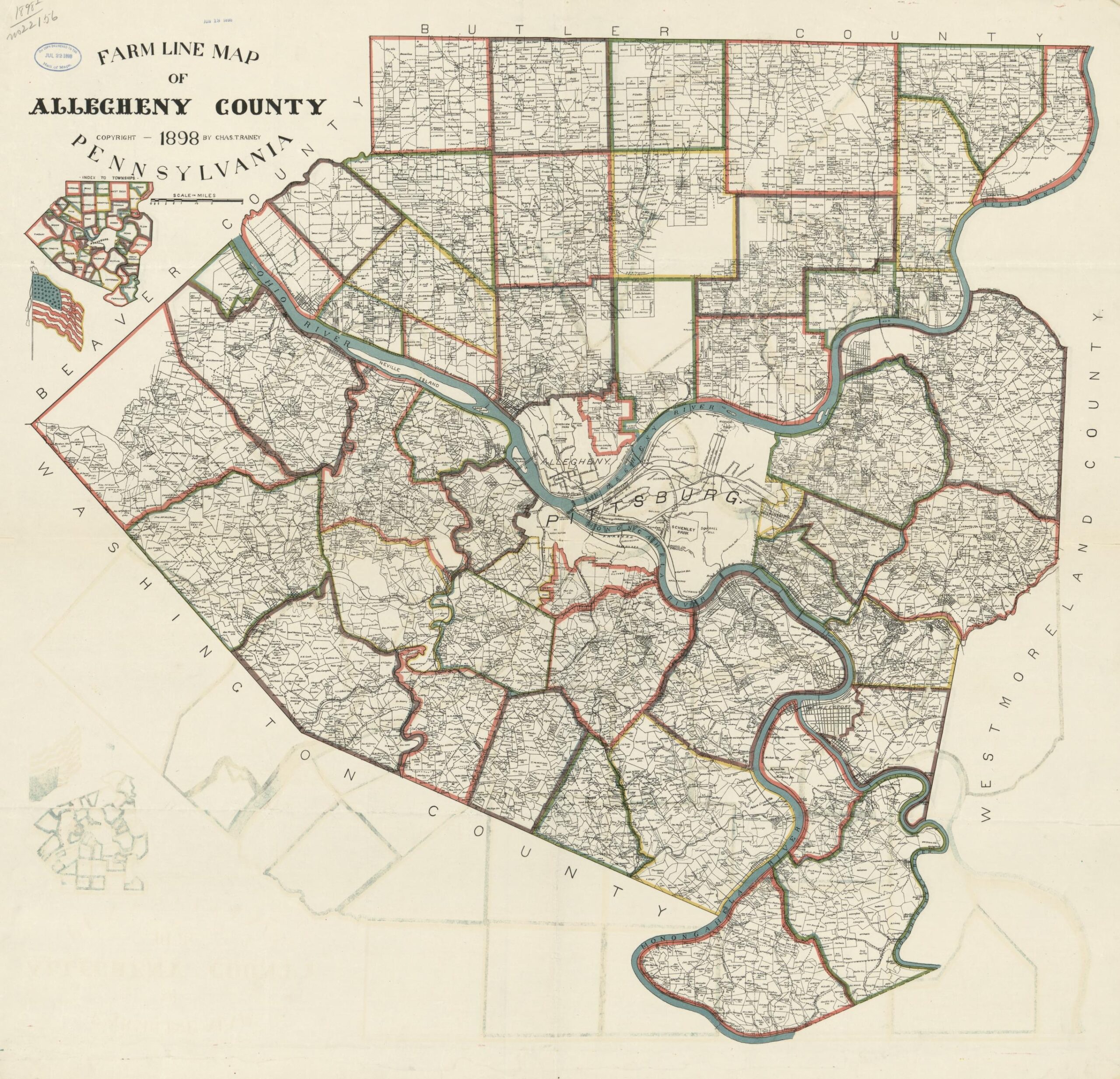 Farm Line Map Of Allegheny County Pennsylvania Copy 1 Library Of Congress