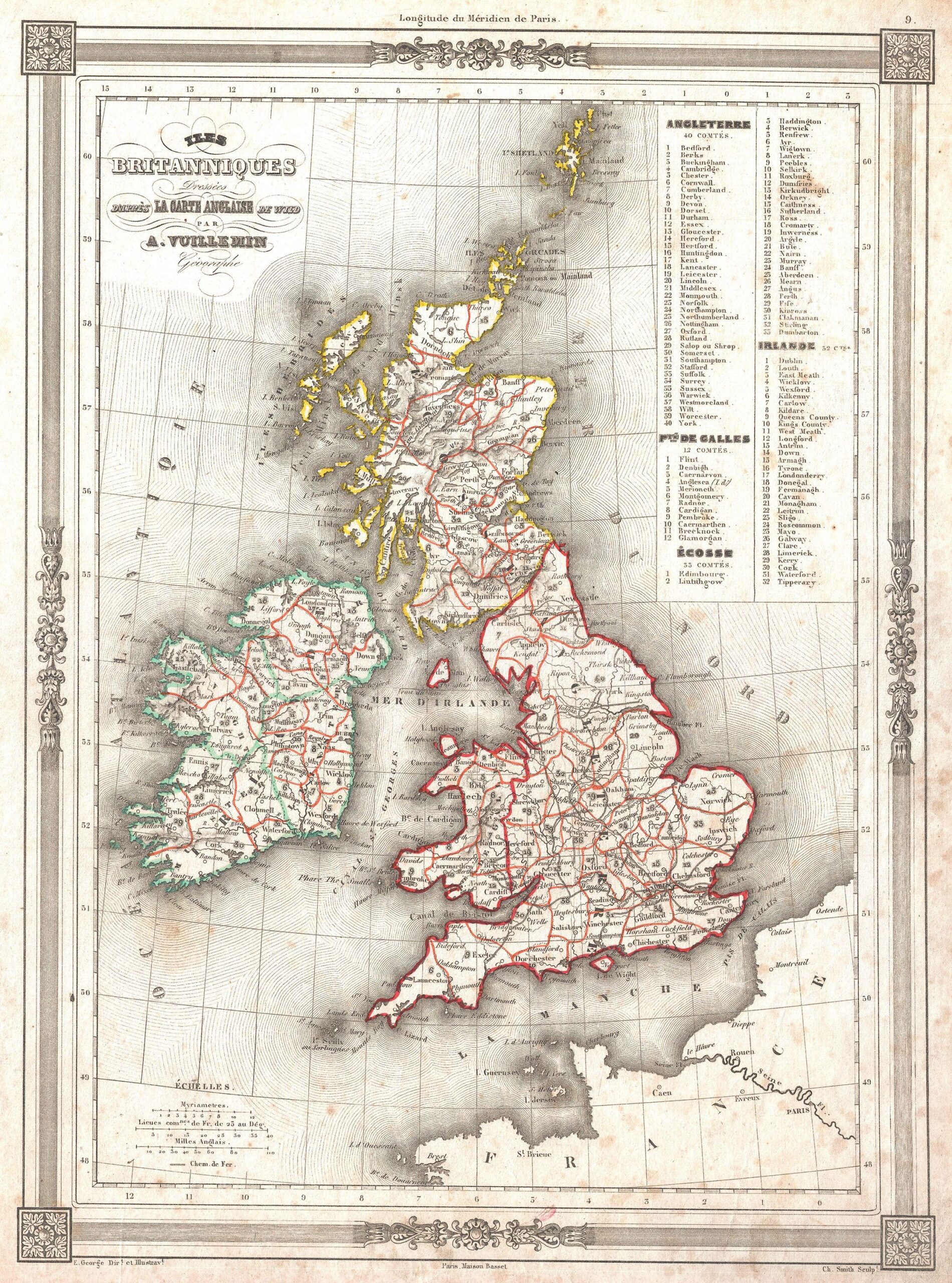 File 1852 Vuillemin Map Of The British Isles England Ireland Scotland Geographicus BritishIsles vuillemin 1852 jpg Wikimedia Commons