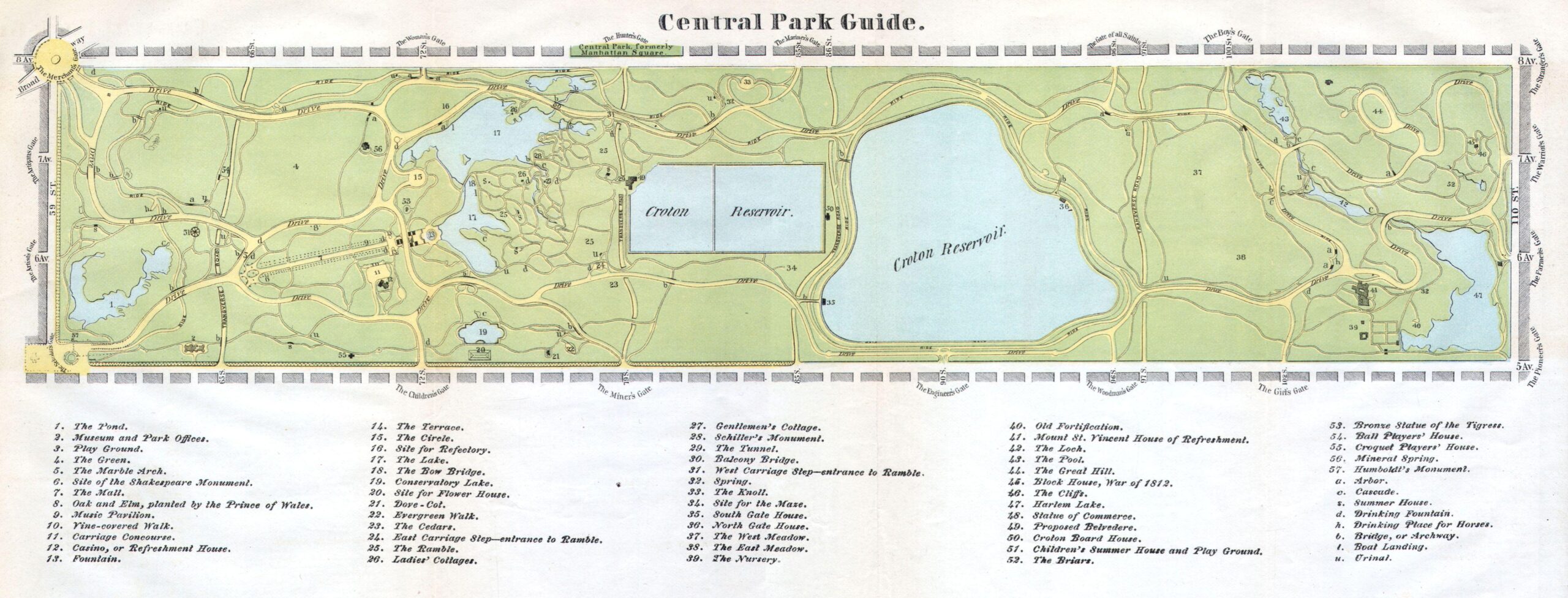 File 1866 Map Of Central Park New York City New York Geographicus CentralParkGuide mcny 1869 jpg Wikimedia Commons
