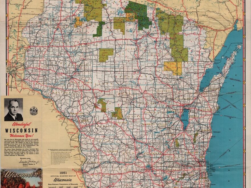 File 1951 Wisconsin State Highway Map pdf Wikimedia Commons