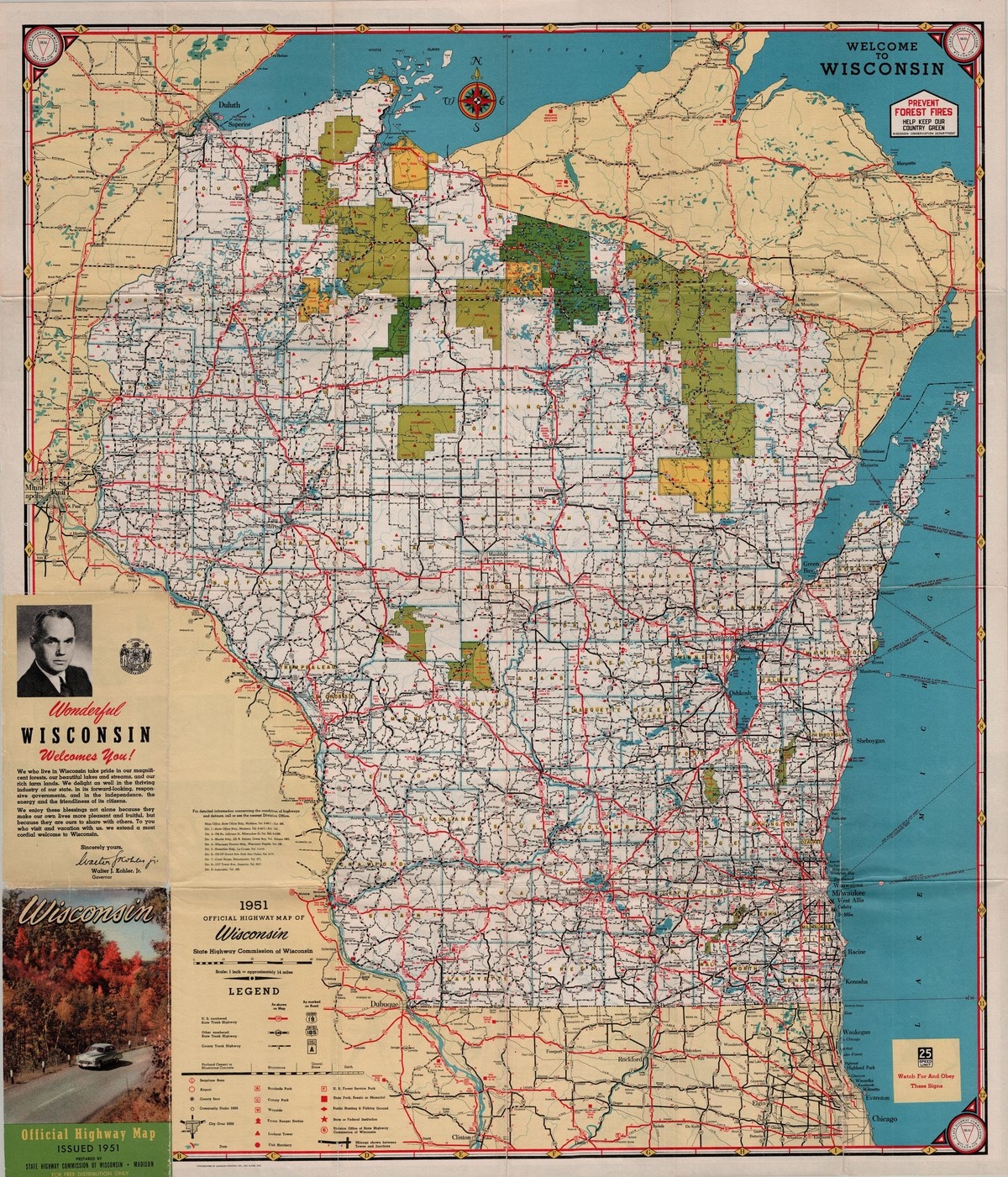 File 1951 Wisconsin State Highway Map pdf Wikimedia Commons