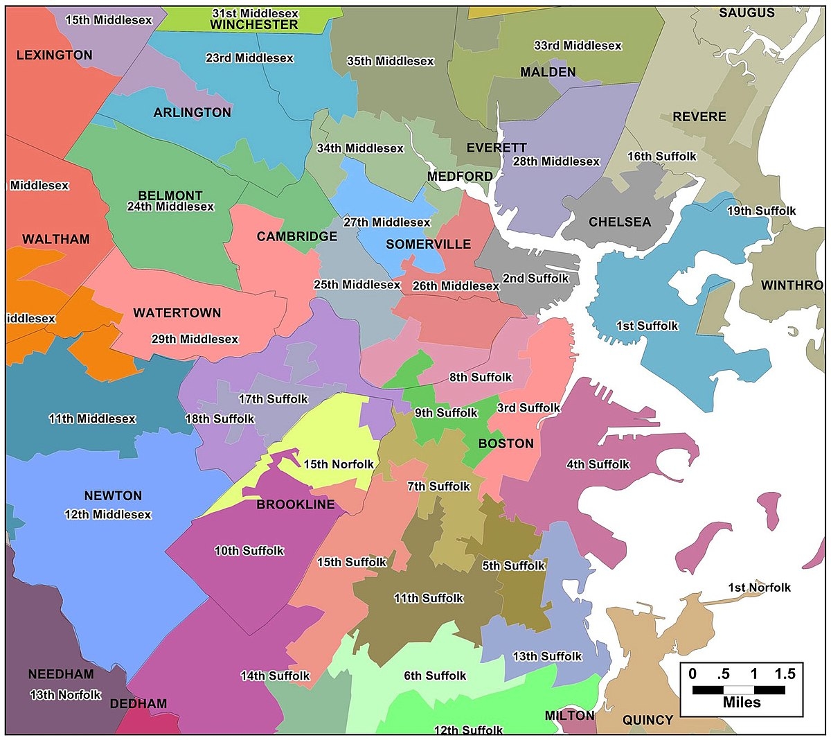 Printable Towns Of Suffolk Map