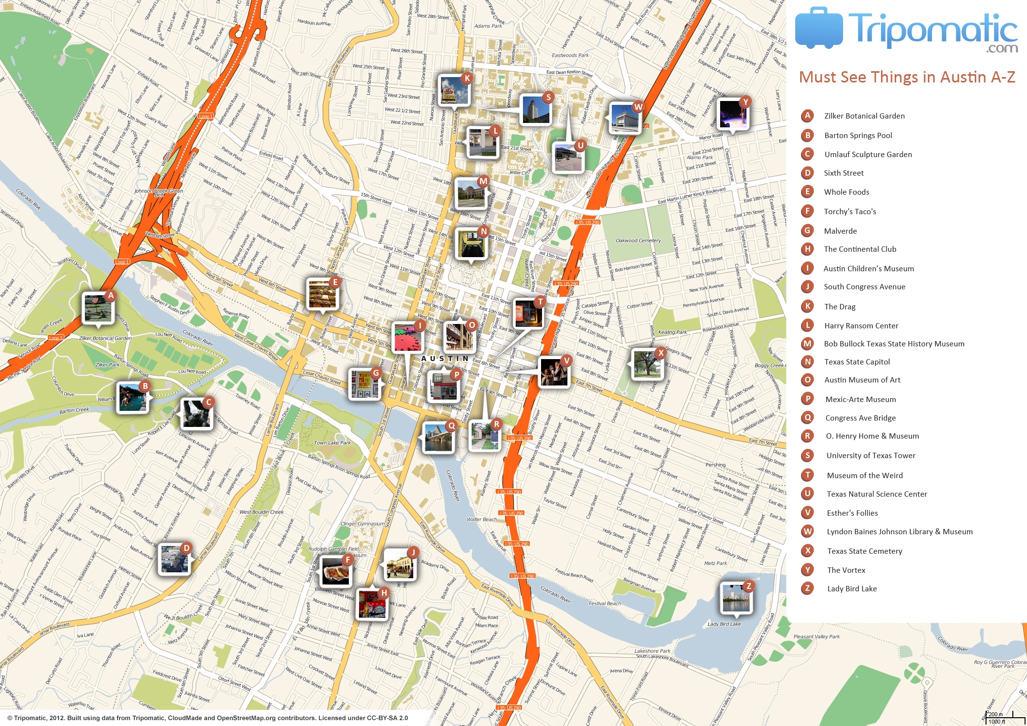 Printable Map Of Austin Printable Map Of Austin