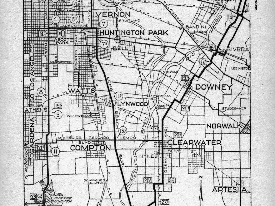 File Automobile Road Map From Los Angeles And Pasadena To Long Beach And San Pedro 1919 AAA SM 004335 jpg Wikimedia Commons