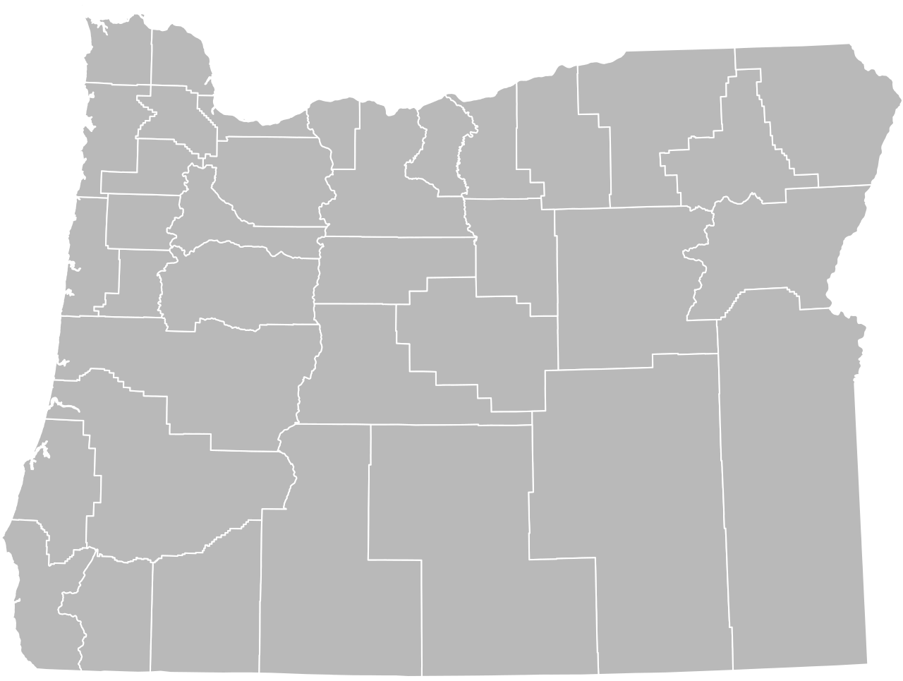 Oregon County Map Printable