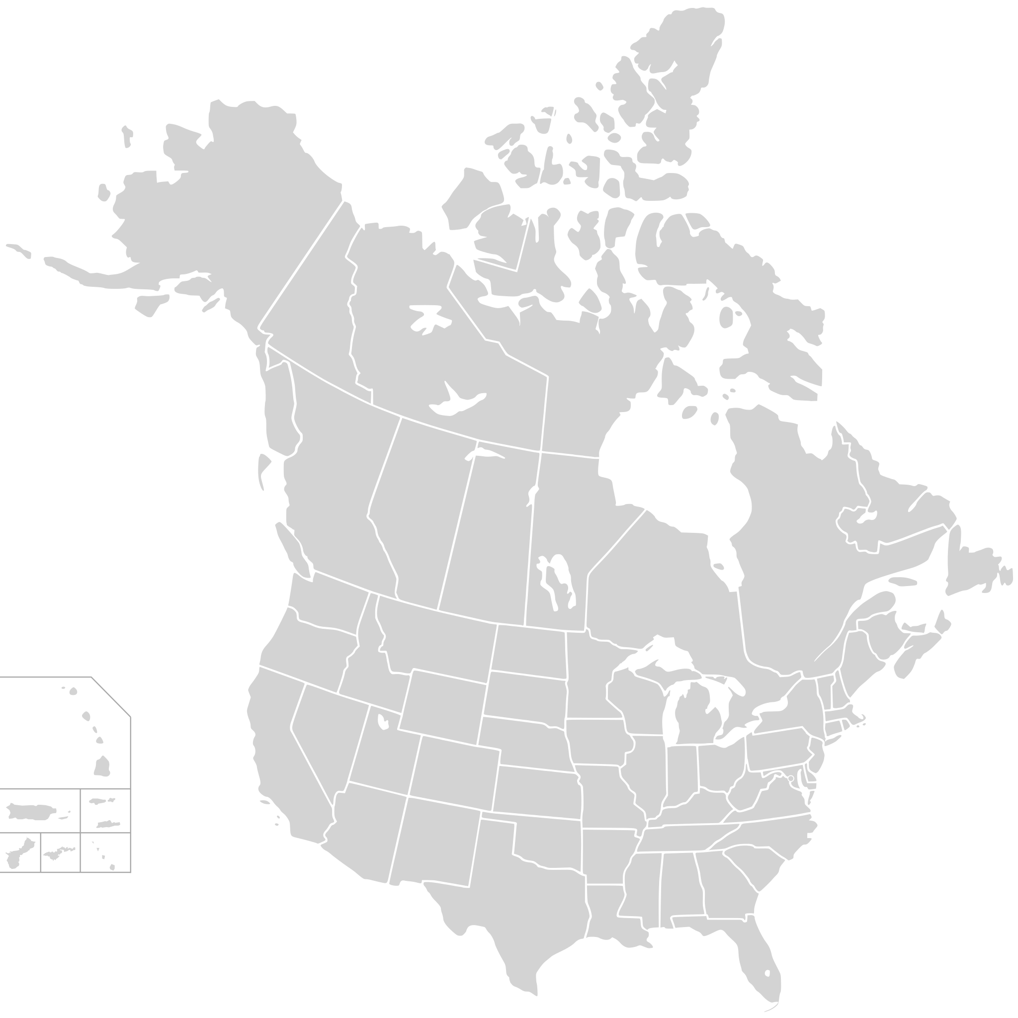Free Printable Map Of Us And Canada