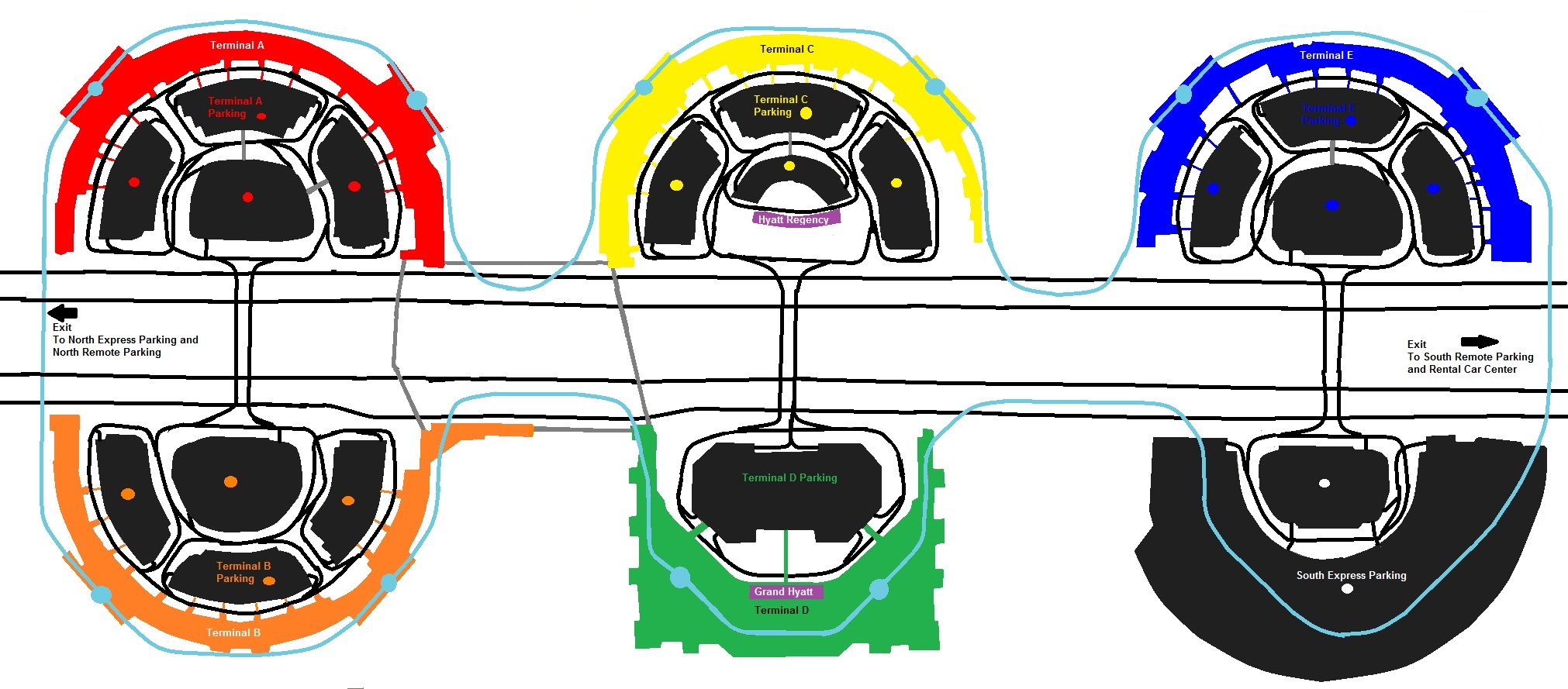 Dfw Airport Map Printable