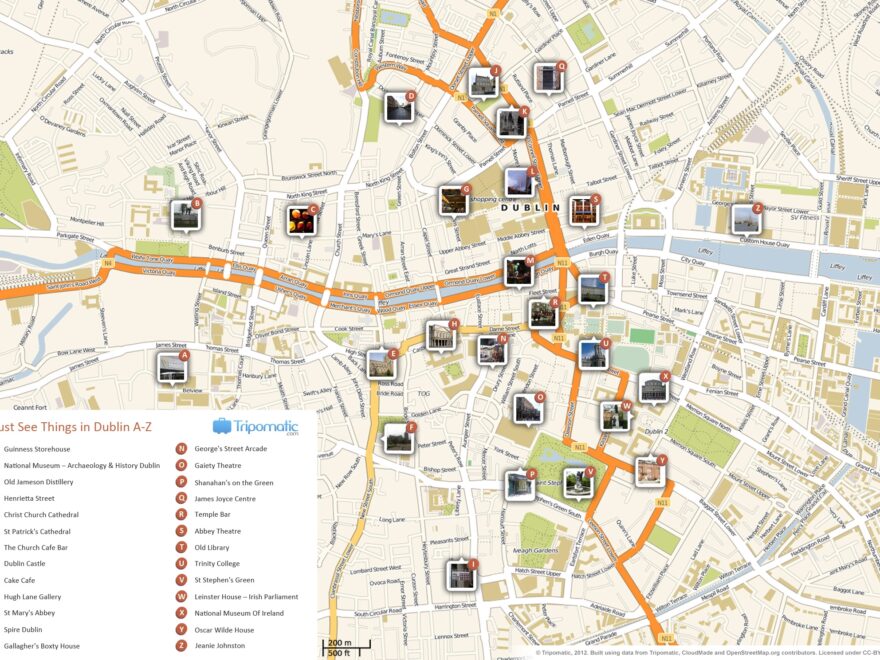 File Dublin Printable Tourist Attractions Map jpg Wikimedia Commons