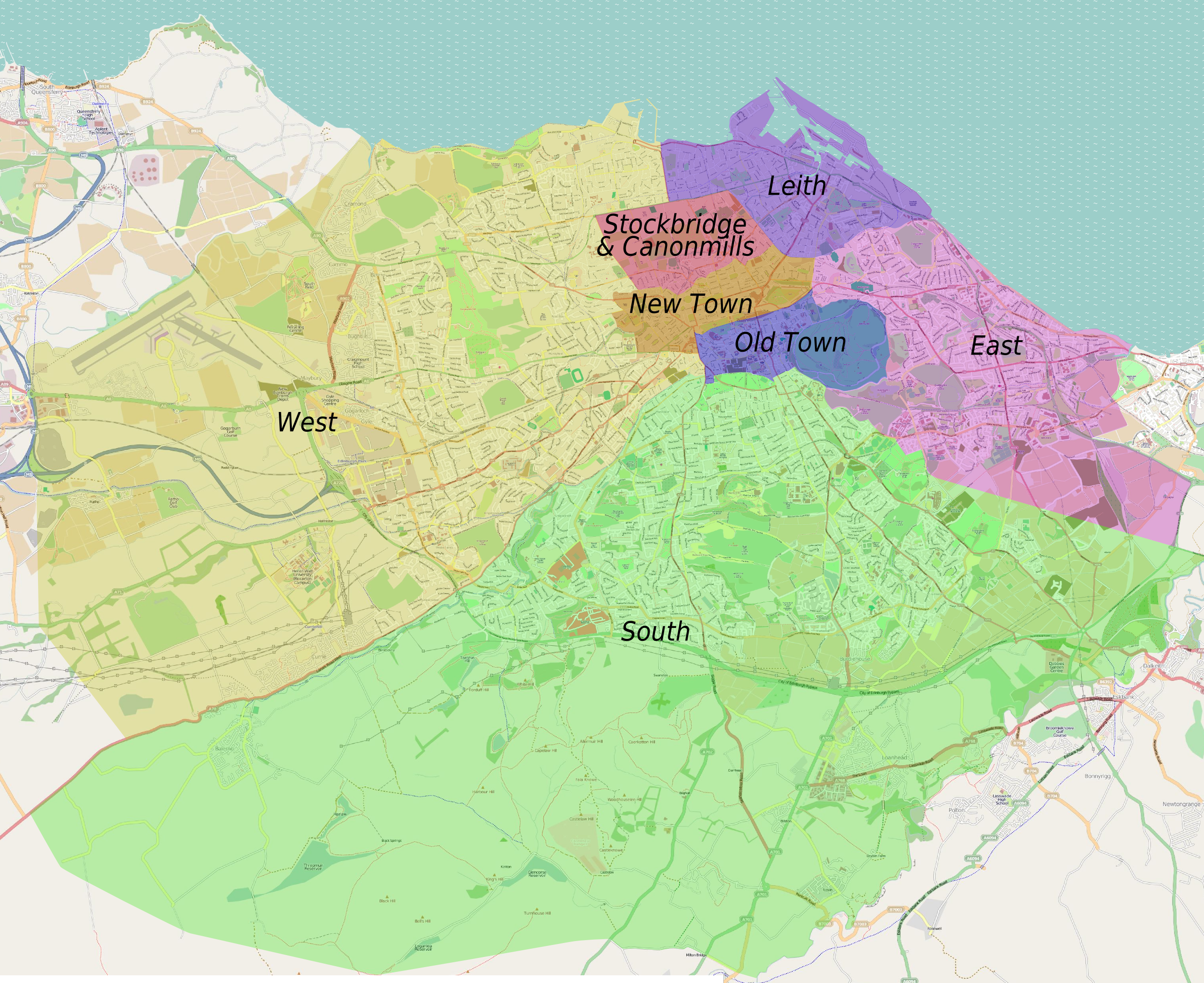 Printable Map Of Ediburgh Printable Map Of Ediburgh