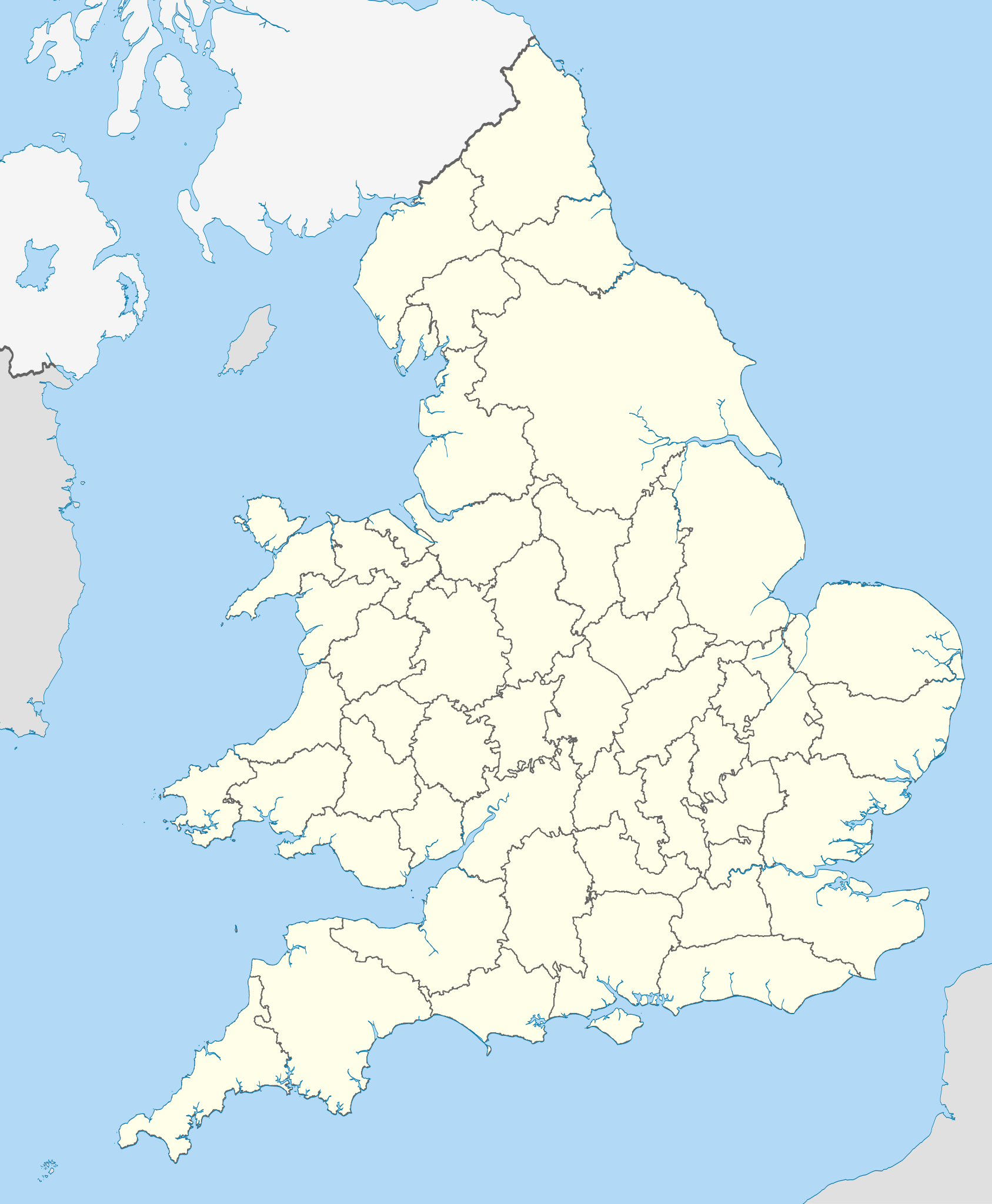 Outline Map Of England Printable