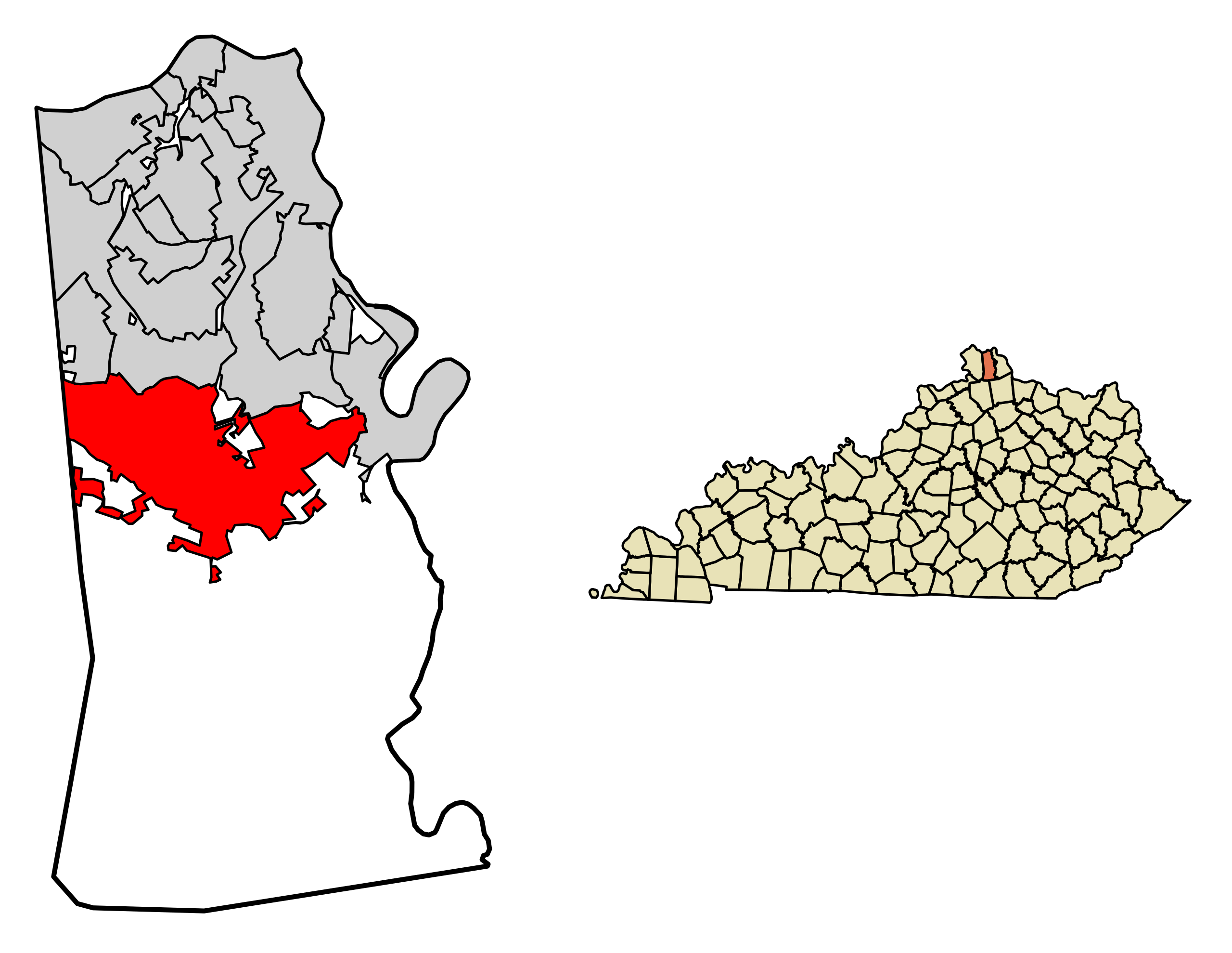 Free Printable Kenton Ky Map