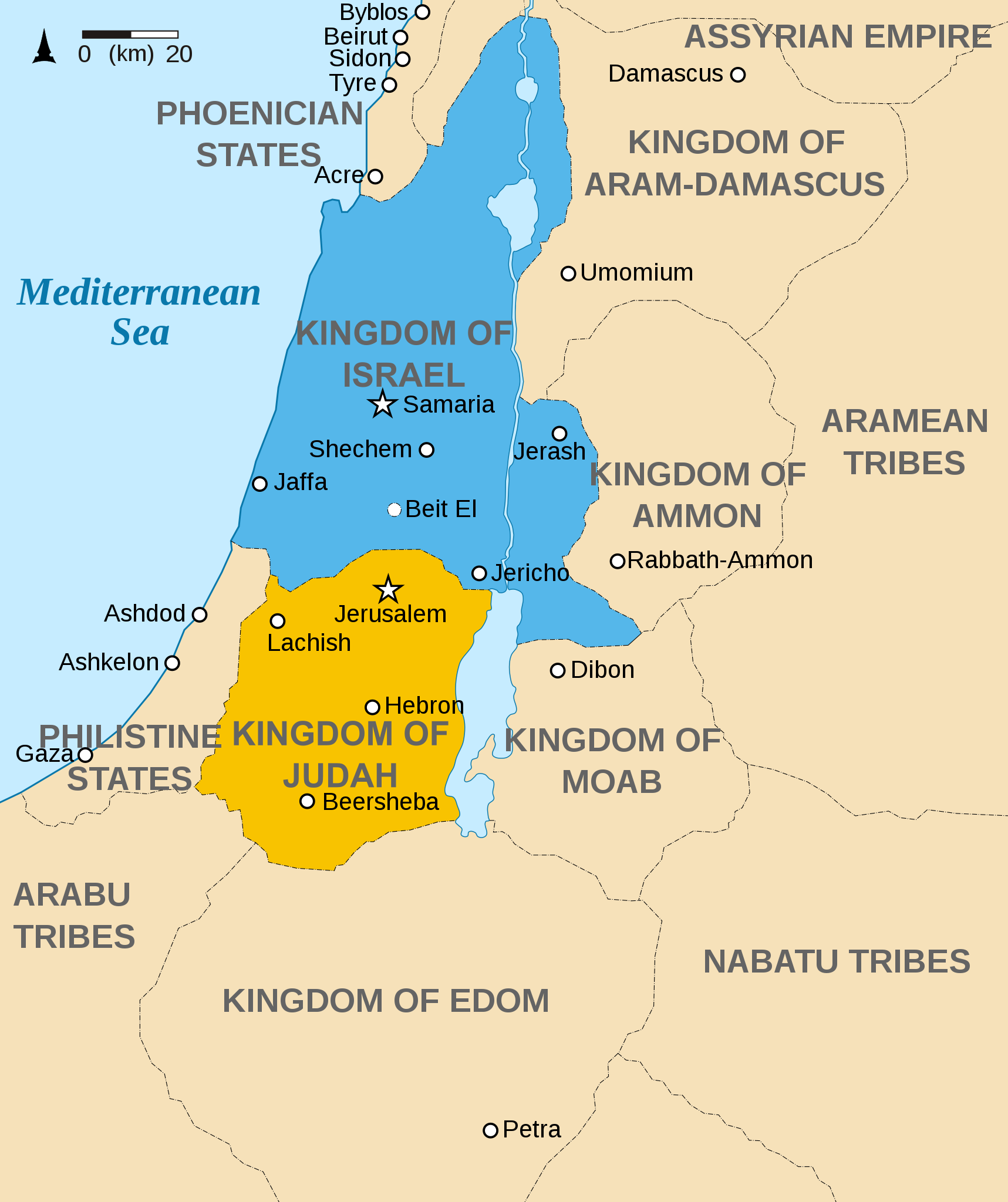 Ancient Israel Map Free Printable