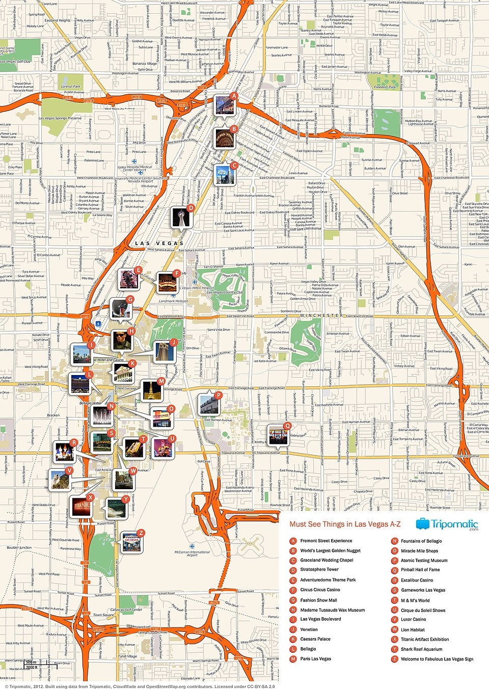 Las Vegas Freemont Street Map Printable