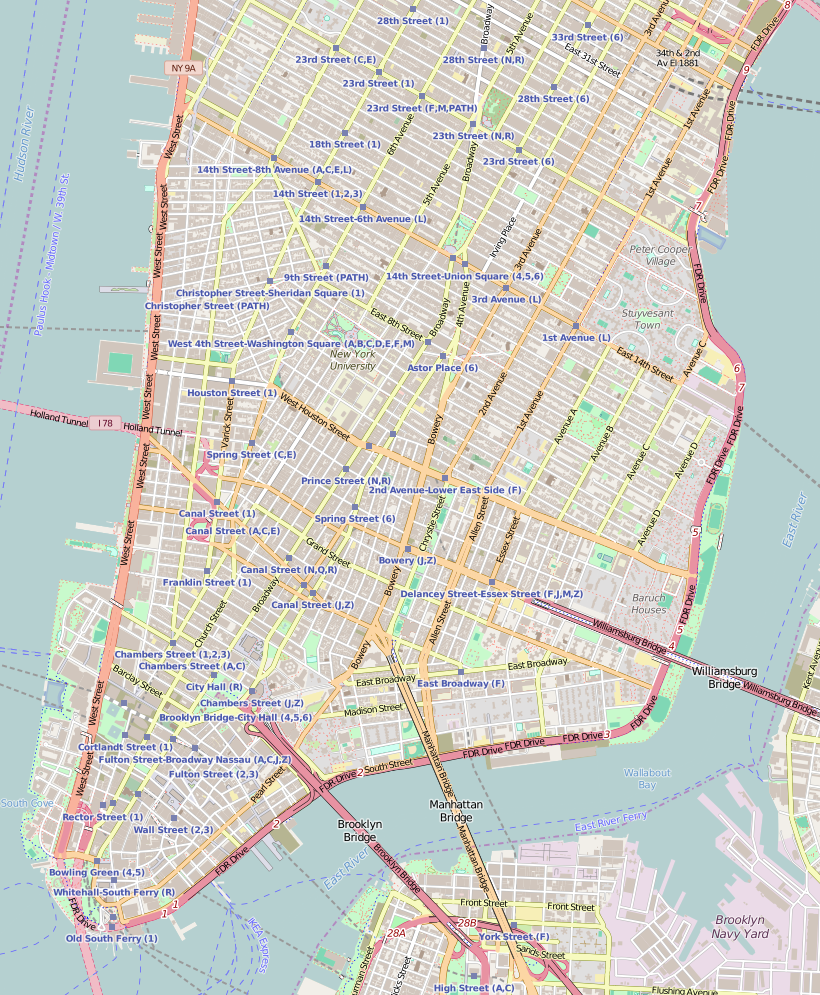 New York City Street Map Printable