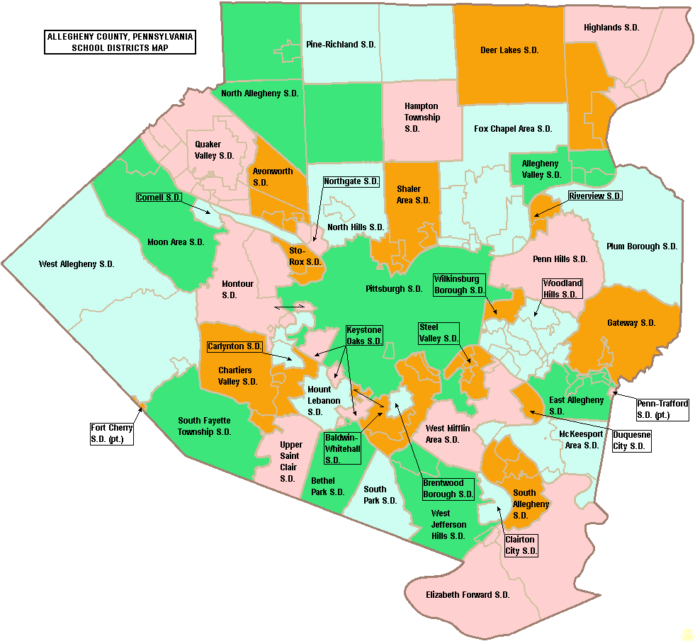Printable Map Of Allegheny County
