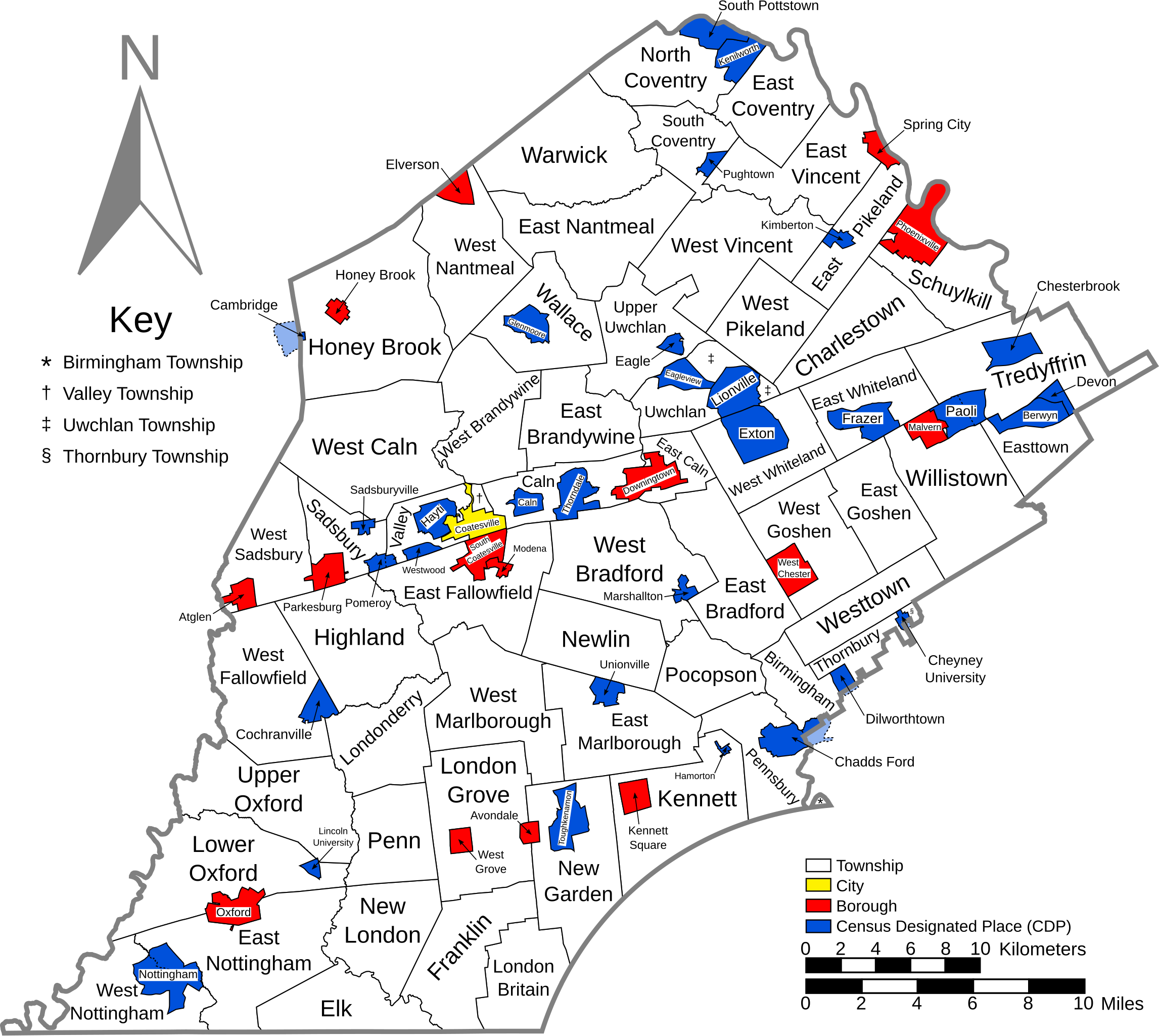 File Map Of Chester County Pennsylvania With Municipal And Township Labels svg Wikimedia Commons