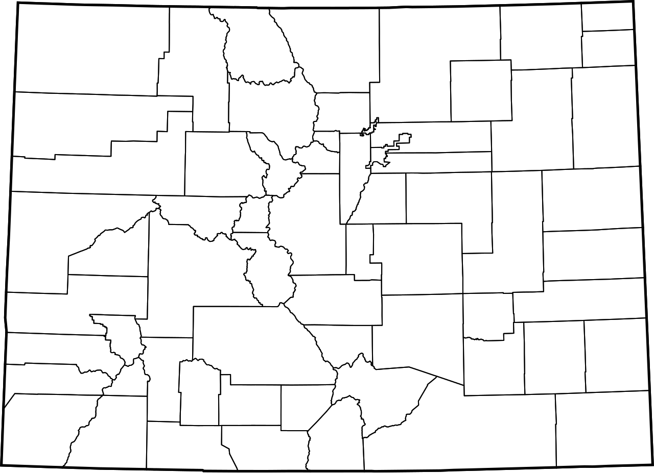 File Map Of Colorado Counties Blank svg Wikimedia Commons