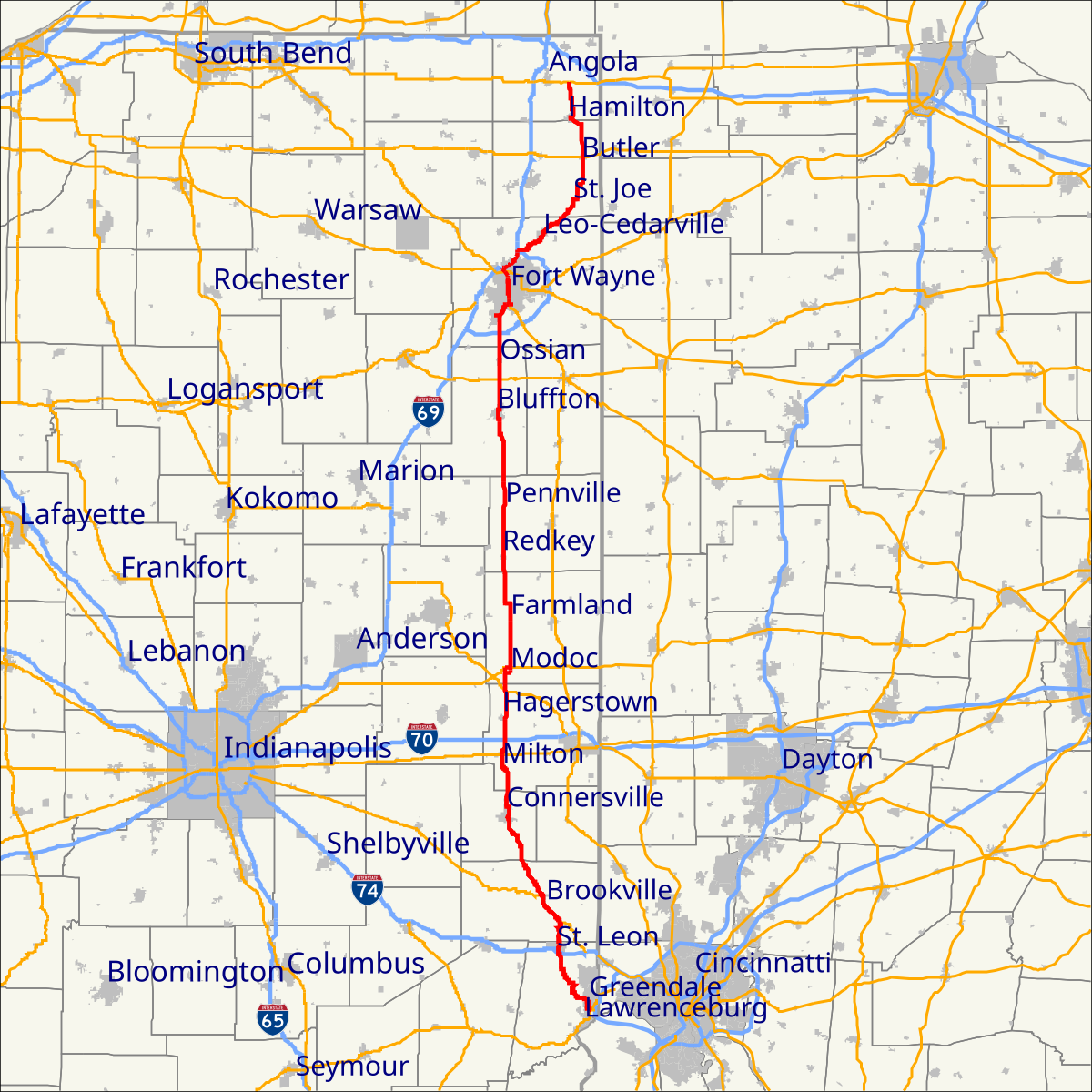 File Map Of Indiana State Road 1 svg Wikimedia Commons