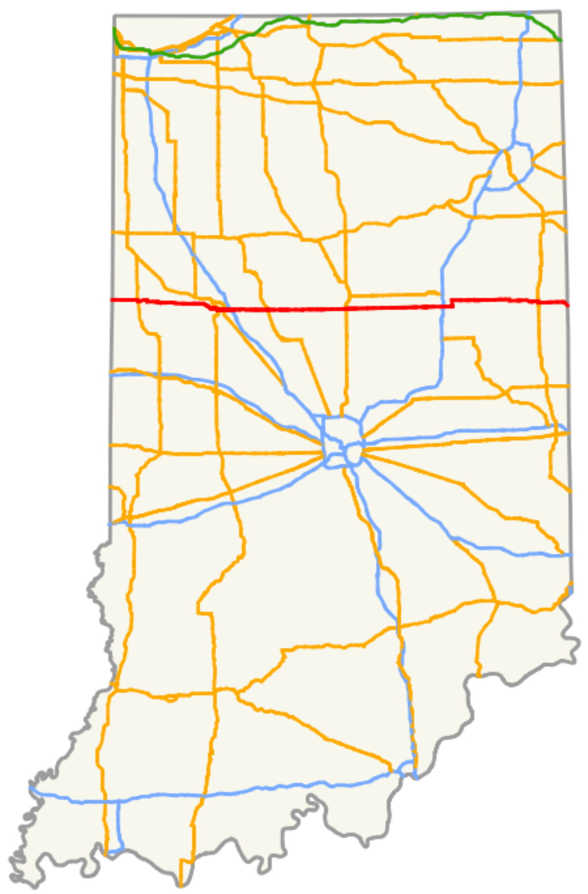 Printable Road Map Of Indiana