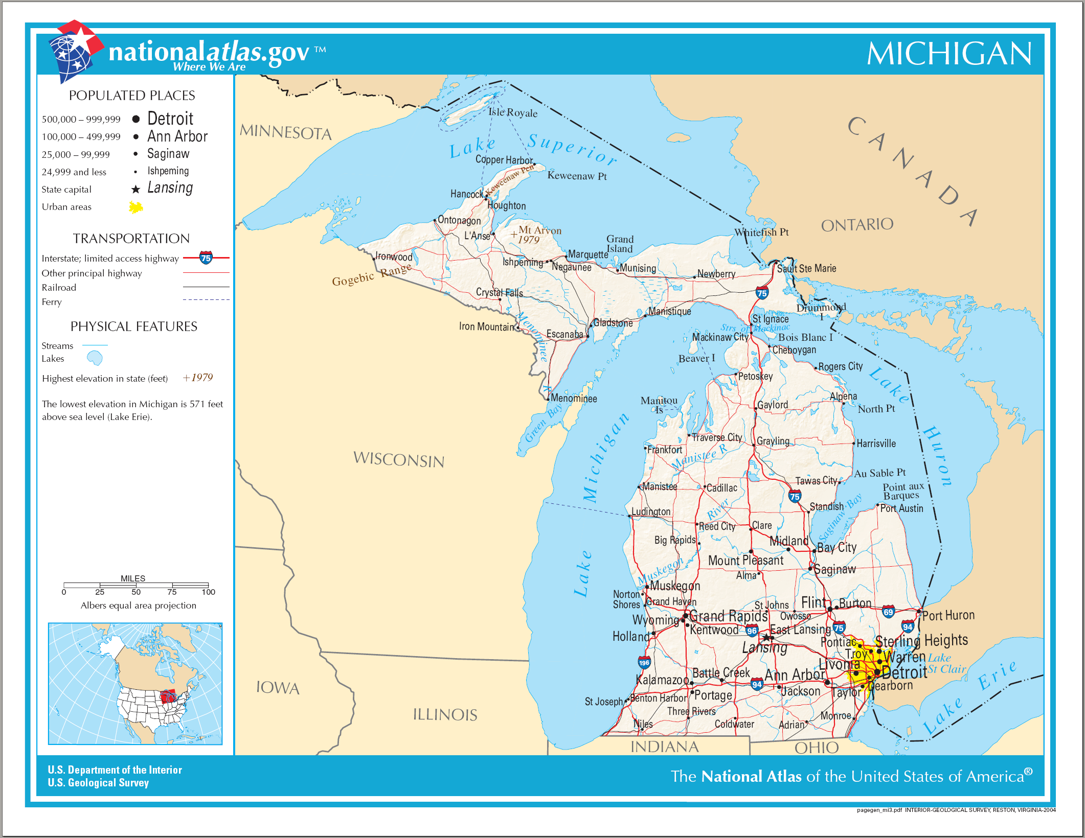 West Michigan Printable Map West Michigan Printable Map