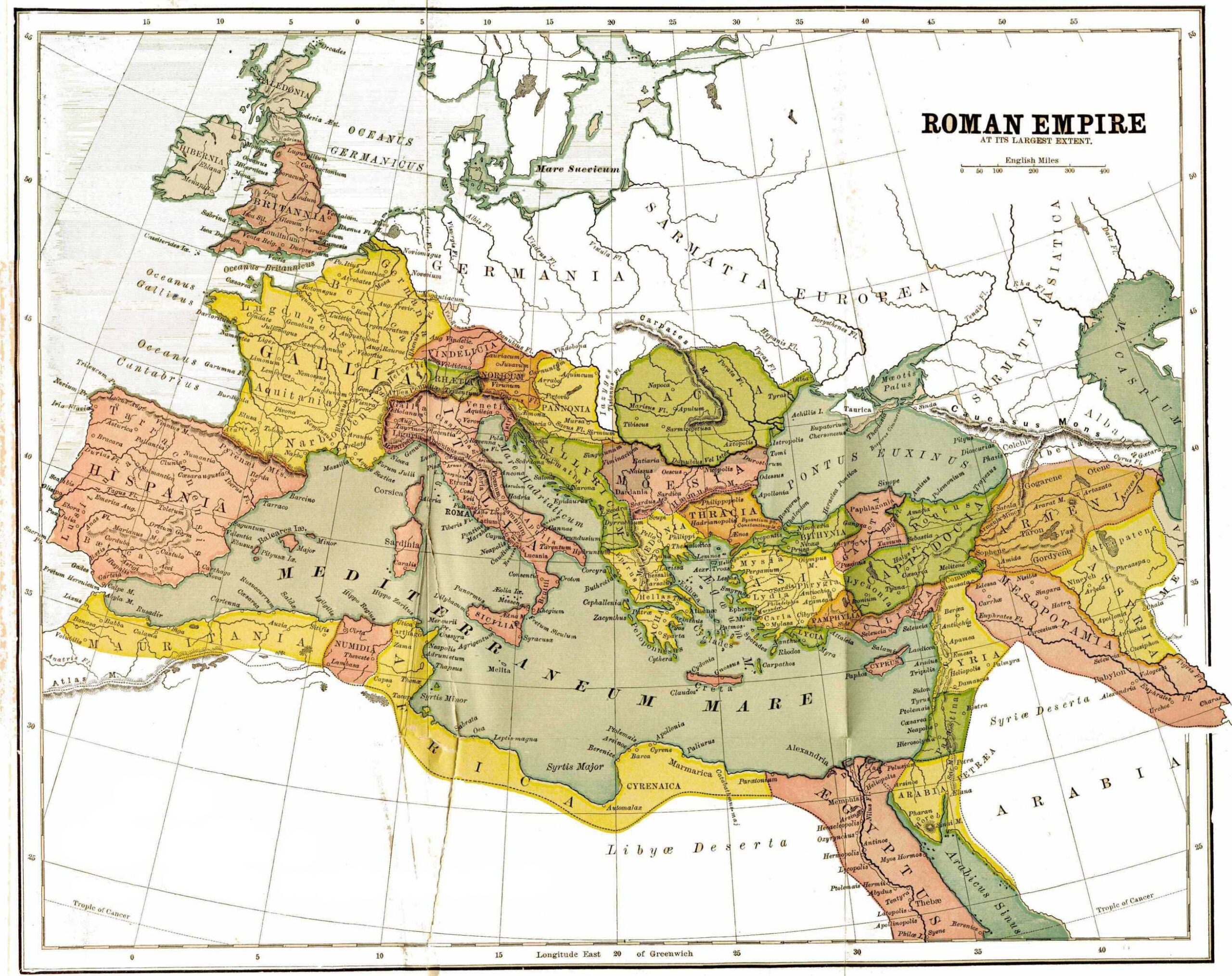 Printable Roman Empire Map