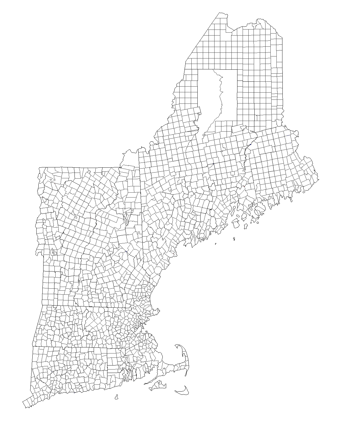 New England States Map Printable