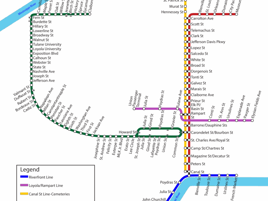 File New Orleans Streetcar Map svg Wikimedia Commons