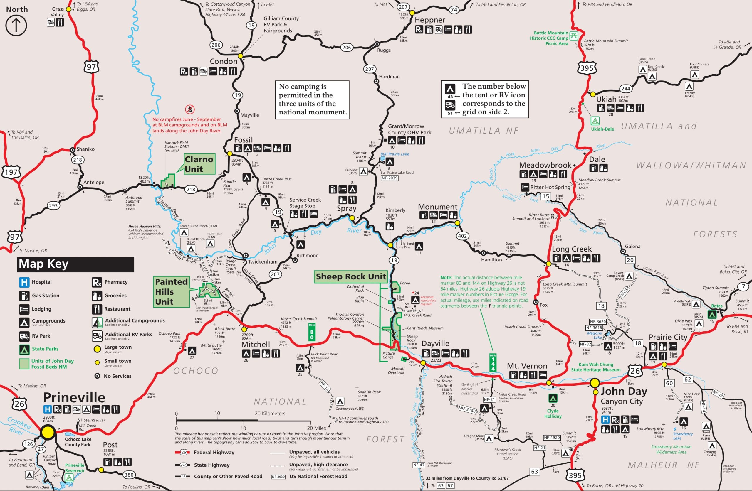 Monument Oregon Road Map Printable Monument Oregon Road Map Printable