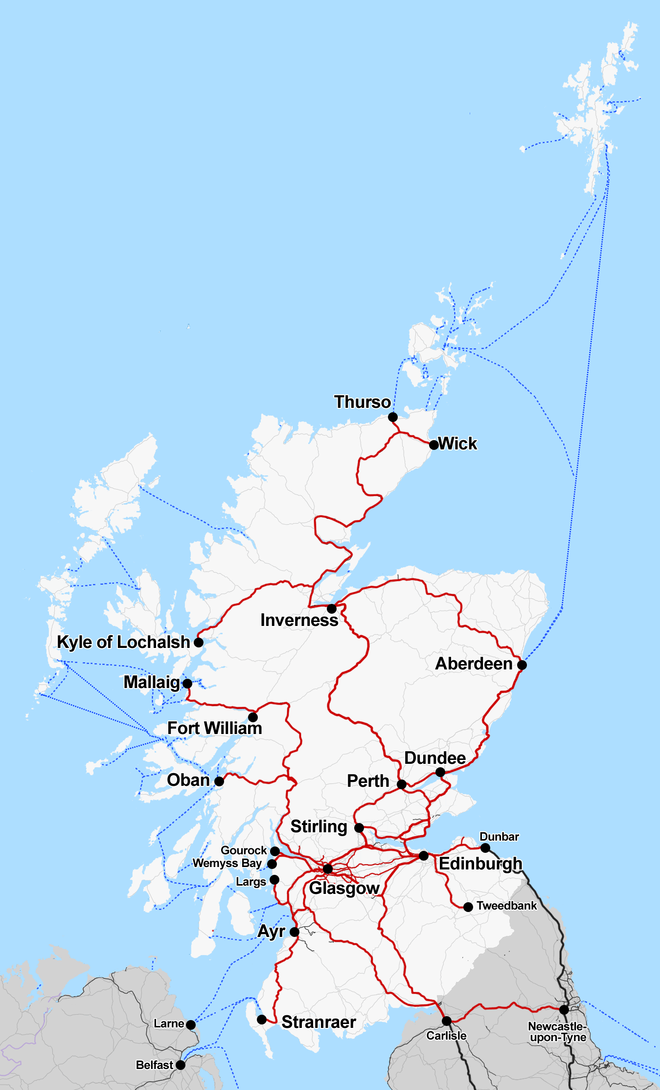Train Map Of Scotland Printable