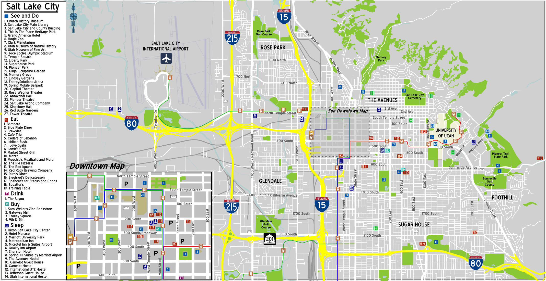 Salt Lake City Map Printable
