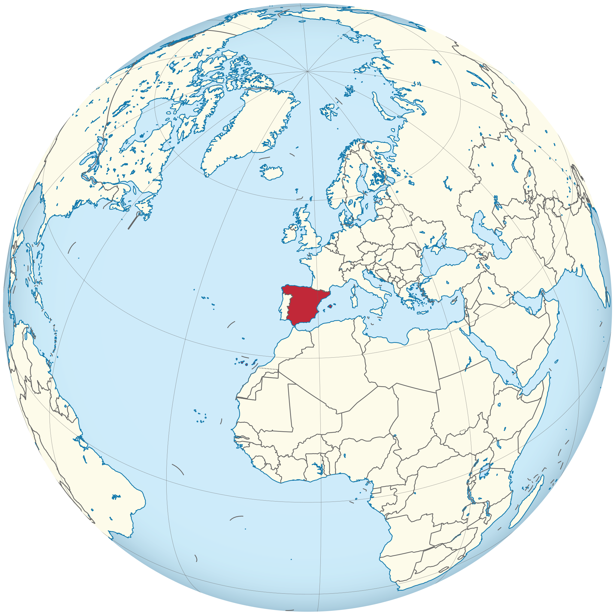 Printable Globe Map Of Spain Printable