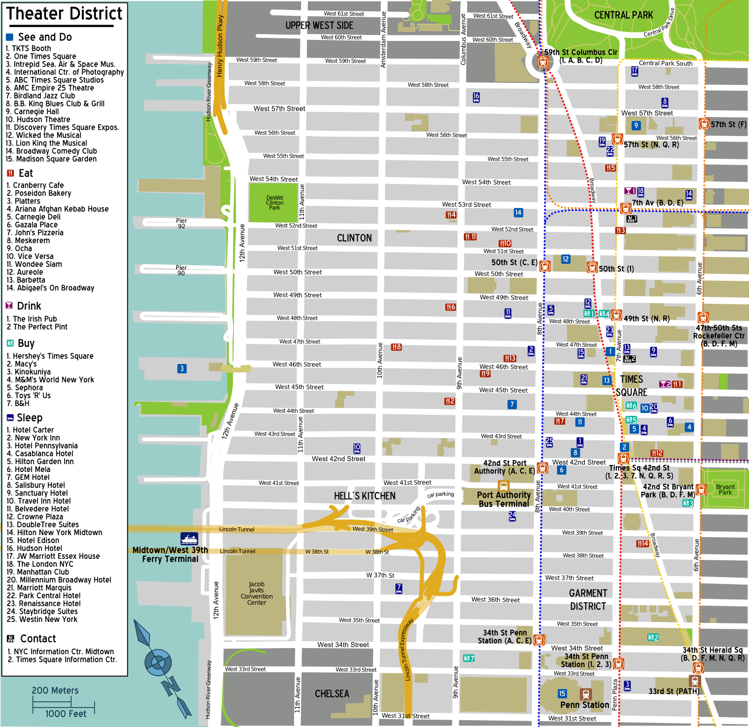 Nyc Theater District Map Printable