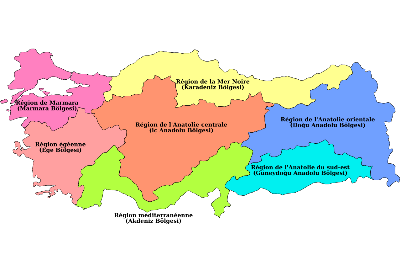 Printable Map Region Of Turkey